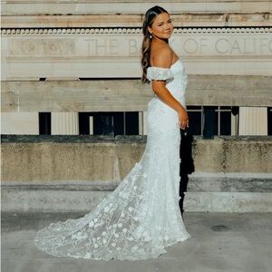 Lulus Magical Beginnings White 3D Floral Embroidered Maxi Dress